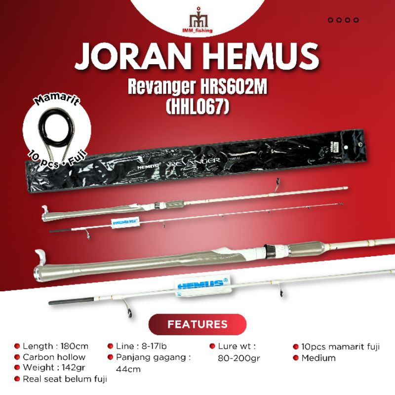 JORAN HEMUS REVANGER | Tongkat Pancing | Fishing Rod | Spinning