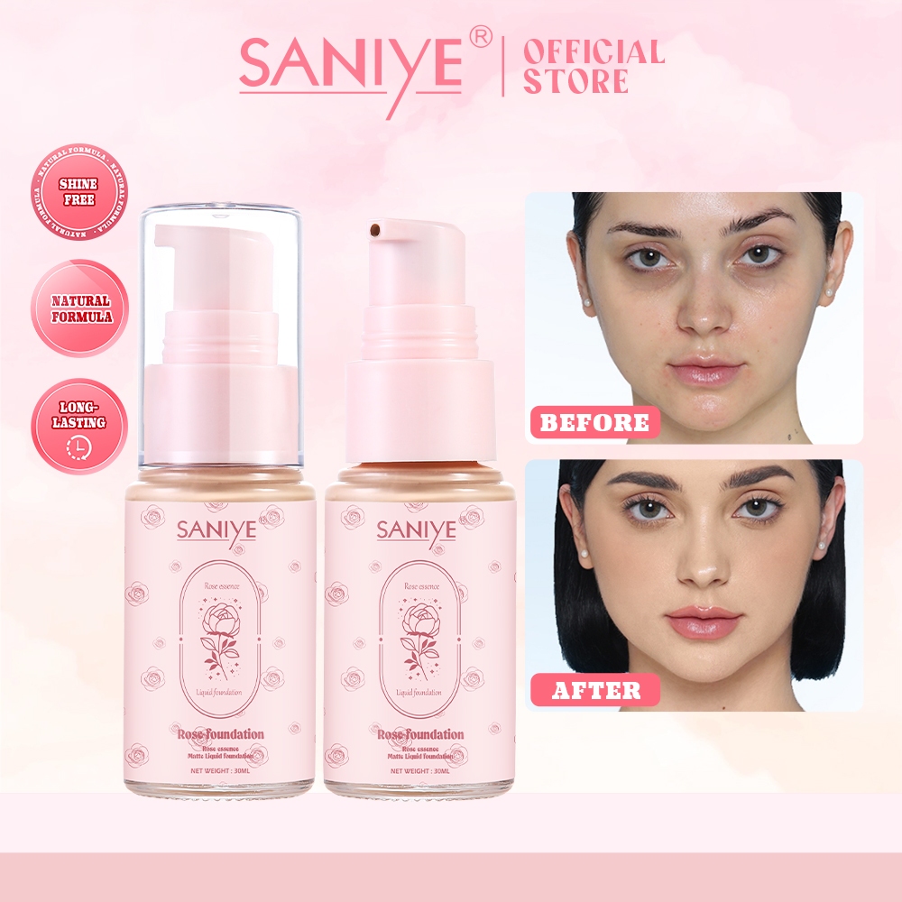SANIYE Cairan Tanpa Cela Foundation Concealer Profesional Kosmetik Wajah 30ml R6005