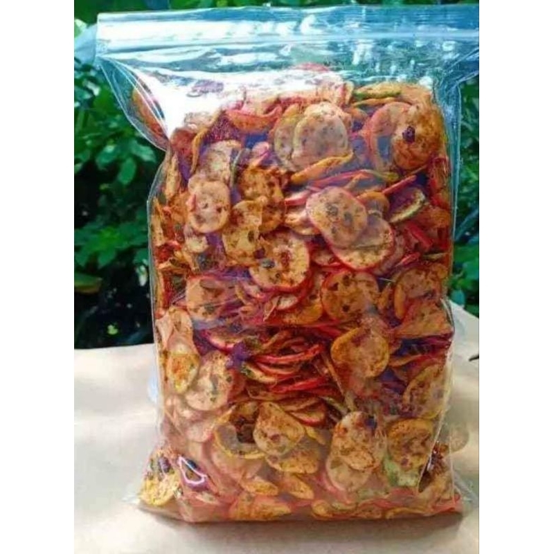 

kerupuk seblak pedas daun jeruk