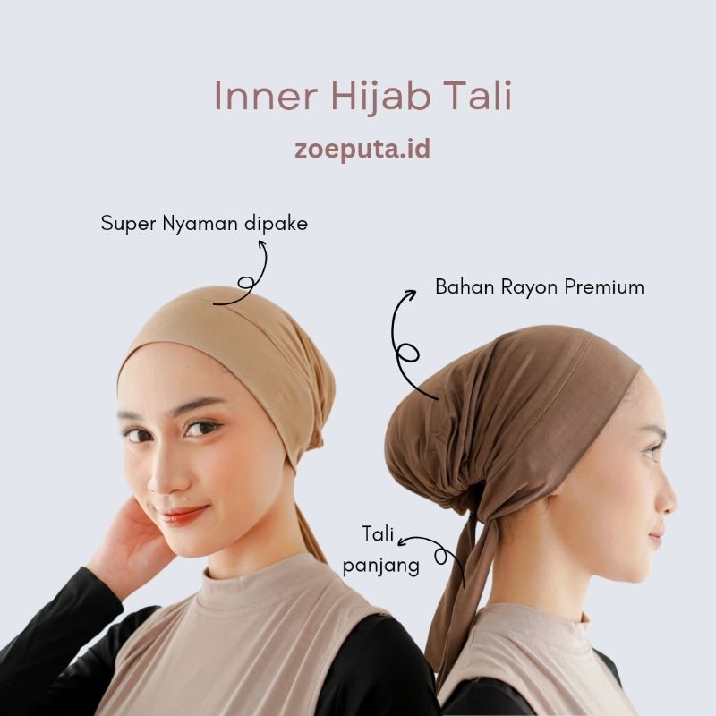 Ciput Ginara Inner Hijab Turkish anti pusing | Inner Hijab Tali Belakang | Bahan Rayon Premium