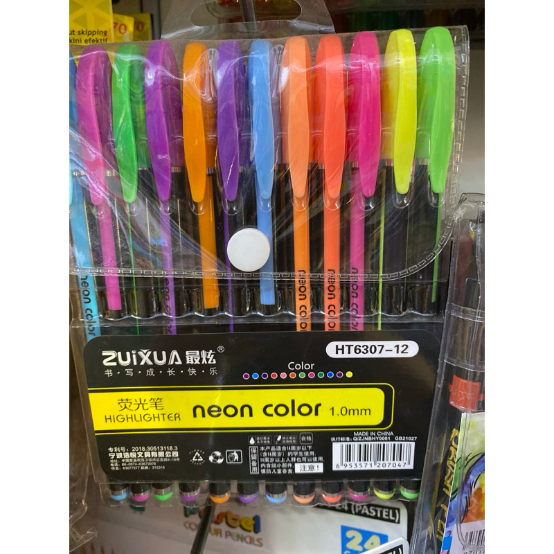 

Zuixua Ballpoint Highlightet Neon Color 1,0mm 12pcs