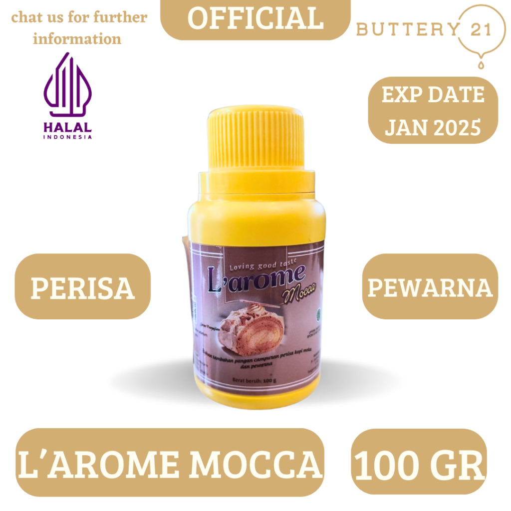 

LAROME MOCCA 100 GR/PERISA KOPI MOKA DAN PEWARNA/MOKKA/BAHAN PANGAN PERASA MOCA