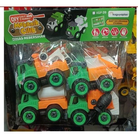 Mainan Bongkar Pasang DIY Mekanik Konstruksi Cilik Plant Zombie KGP09