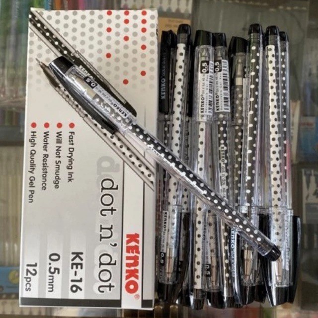 

Pen Gel KE-16 Dot n dot Black KENKO