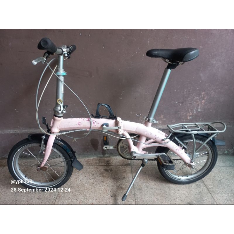 sepeda lipat Dahon Curve D3 pink preloved