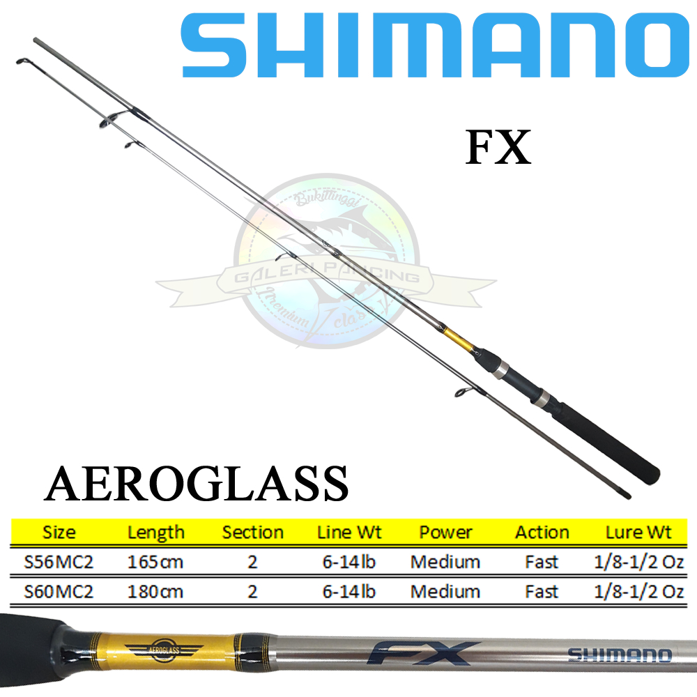 Joran Pancing Shimano FX 165cm 180cm Aeroglass