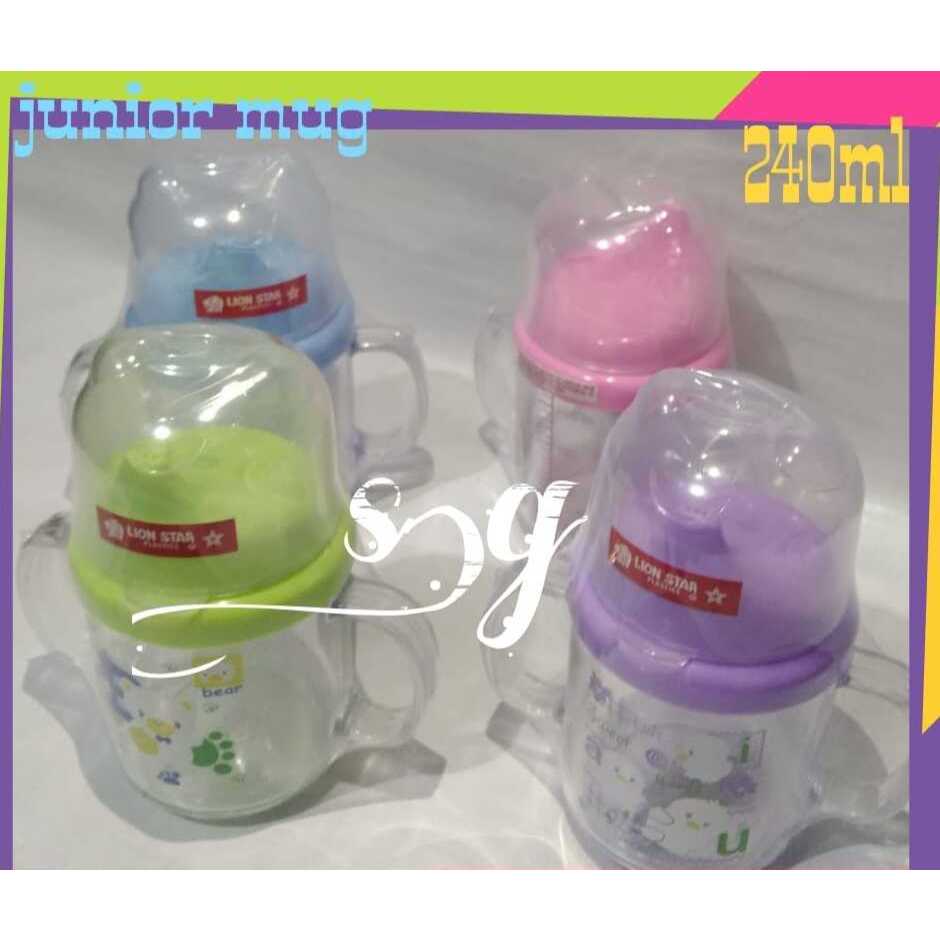 Gelas mug minum baby / Junior mug / Tempat minum anak balita / Gelas dot / Botol bayi Lion Star
