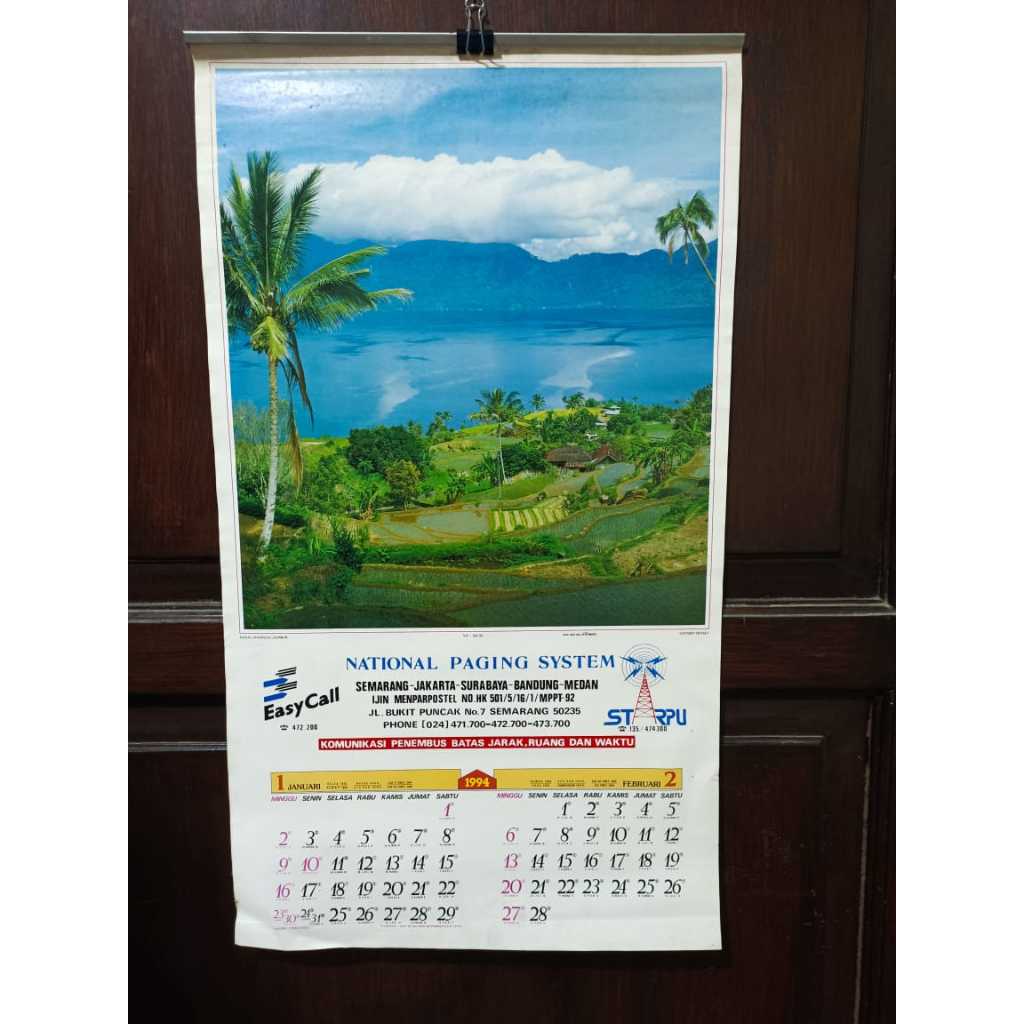 

Langka Jadul Lawas Kalender tahun 1994 Easy Call Starpu Paging