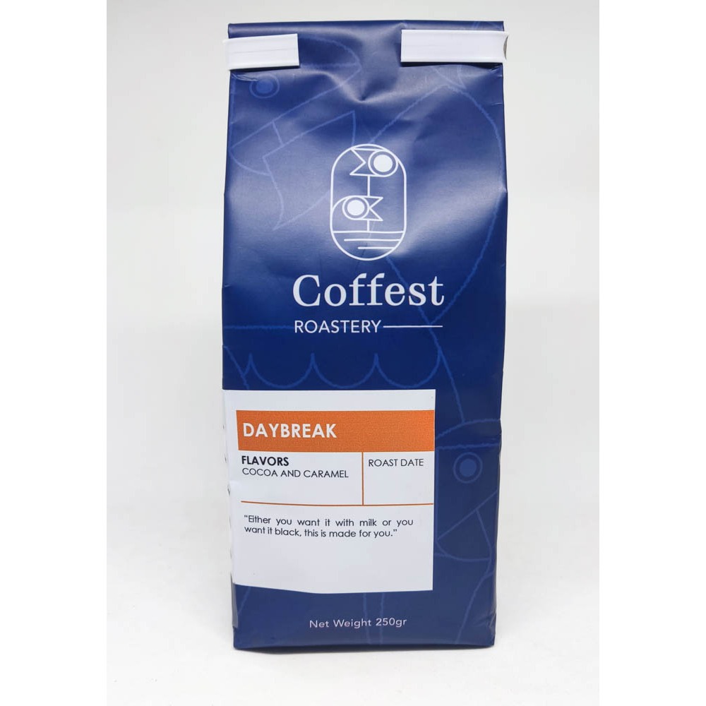 

Coffest Roastery - Daybreak 1 kg - Roast Beans Biji Bubuk Kopi Blend 70/30 Arabika Robusta