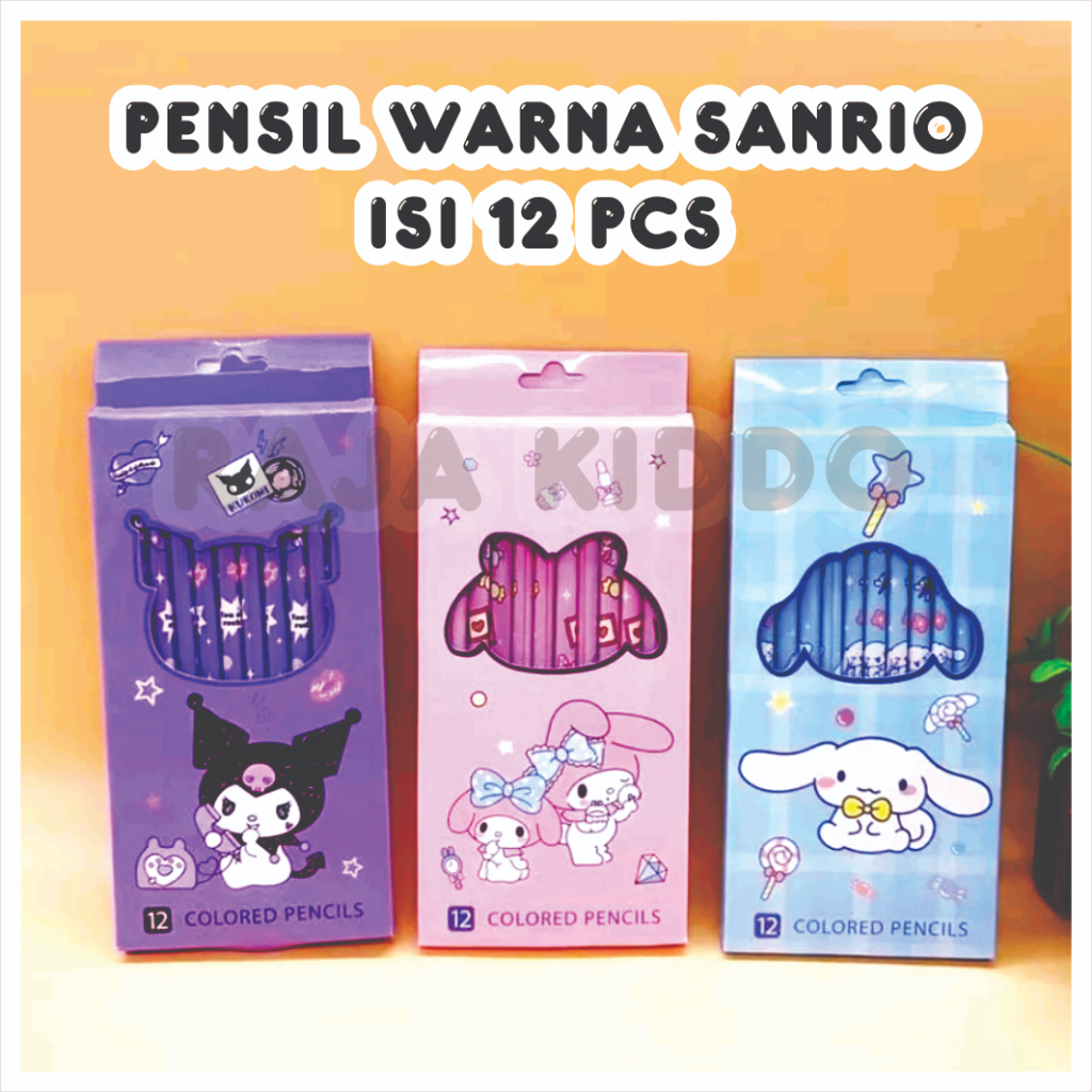 

Pensil Warna karakter Sanrio 12 Warna Color Pencil