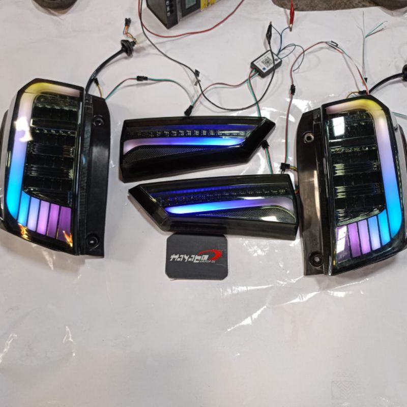 Stoplamp smoke Calya dan Sigra Custom RGB MATRIX padlepop BELANG