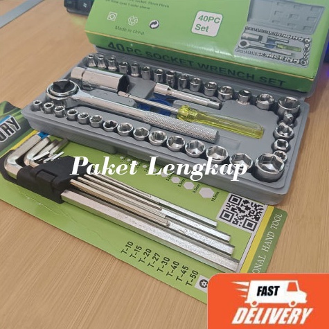 Paket Kunci shock 4 pcs  Kunci L set 9 pcs Panjang Victory Ready kunci sok full set lengkap kunci So