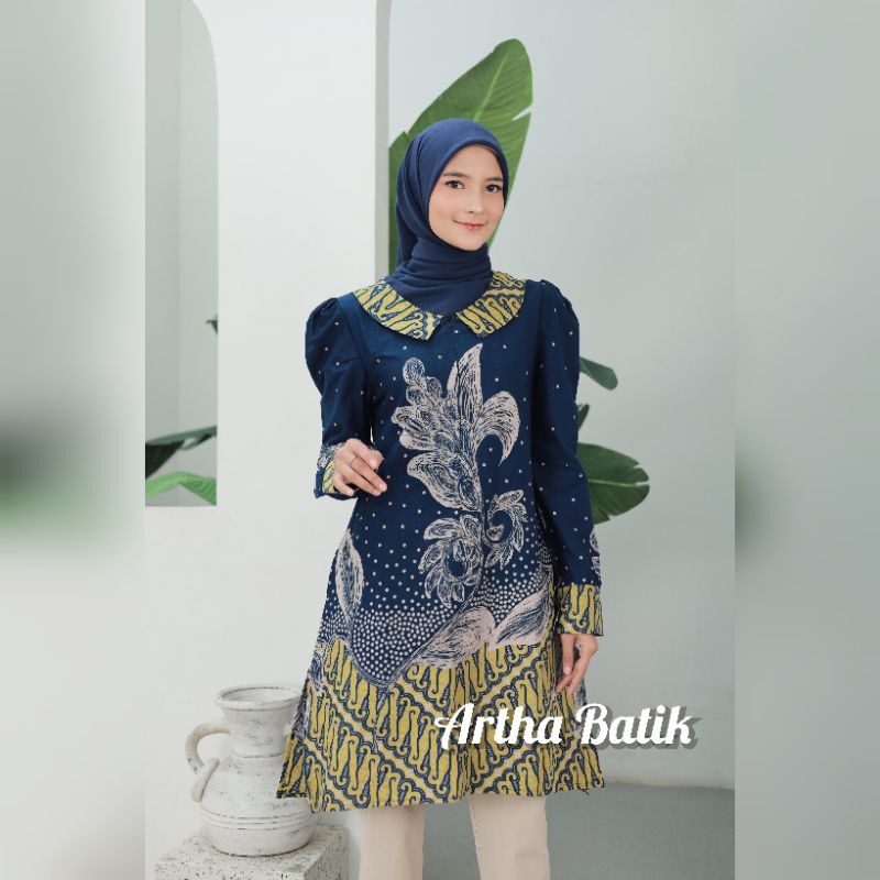 Tunik Batik Modern Wanita Busui Friendly Tunik Lily