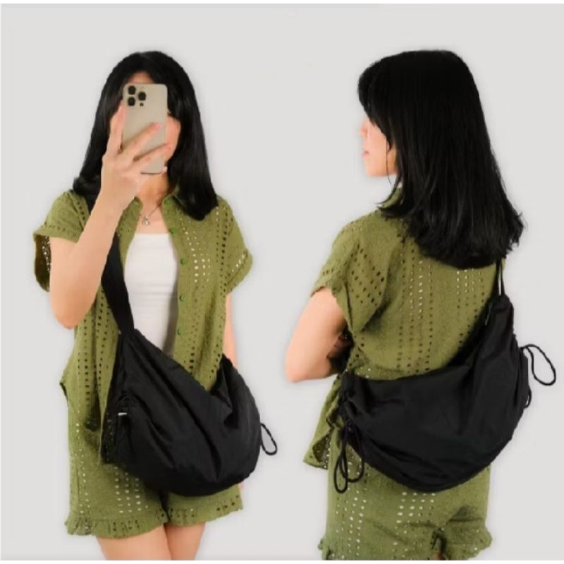 LOONA BAG TAS BAHU SELEMPANG UNISEX TAS CEWEK COWOK HALF MOON BAG TAS PARASUT UNIQLO BAG TAS HOBO TA