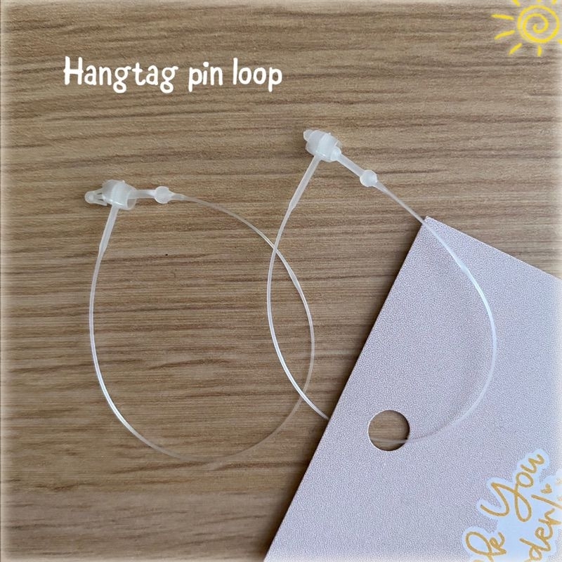 

1pack isi 500pcs LOO PIN|HANG TAG PLASTIK LOCK STRING PIN UK 3inch | Tali Label Baju