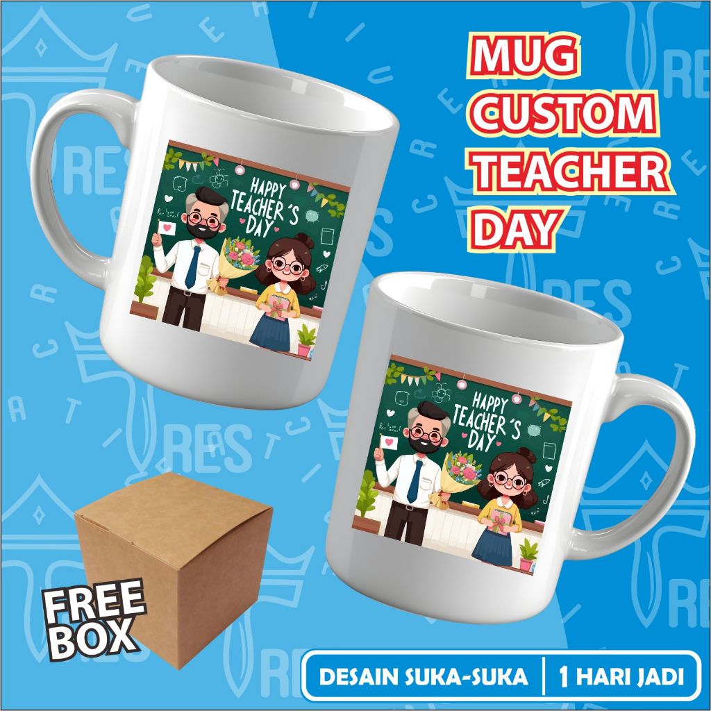 Mug custom kado untuk guru - Teachers day / Mug Hadiah untuk Guru