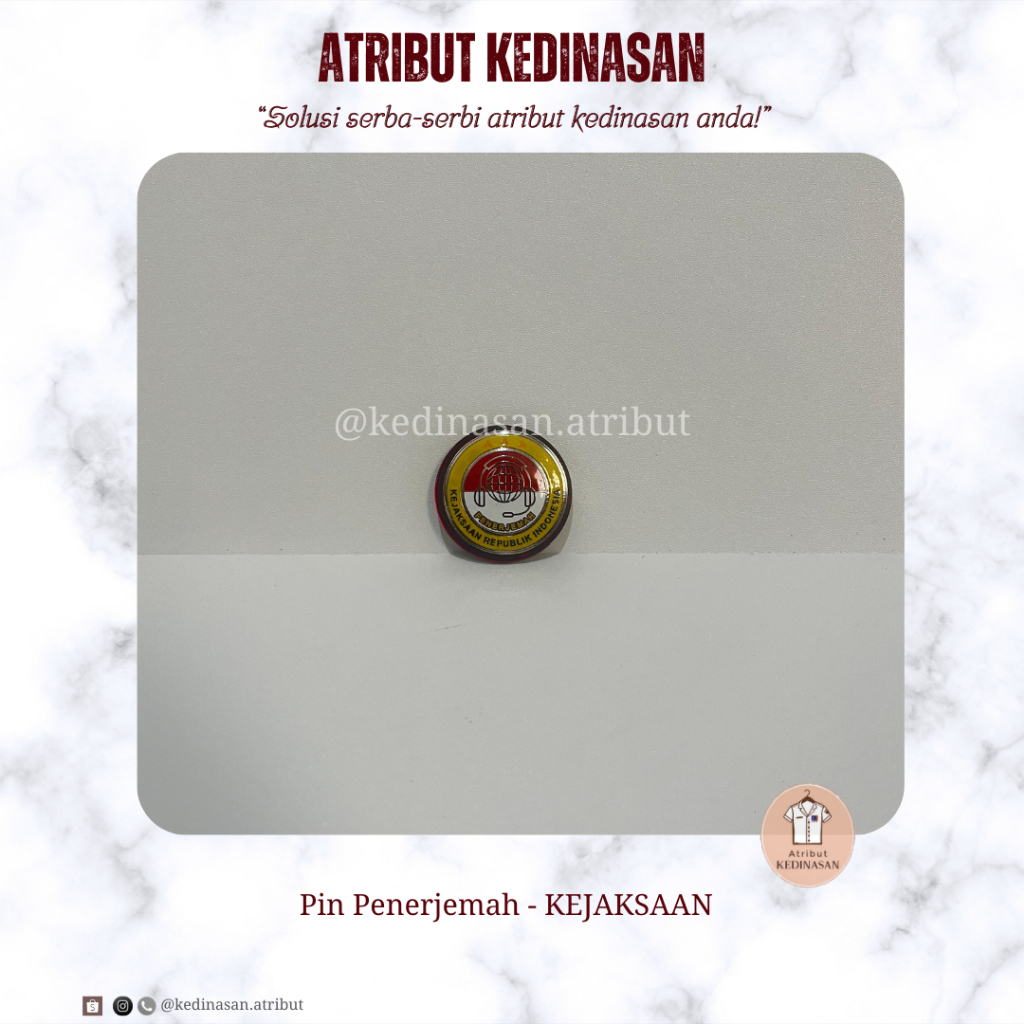 Pin Penerjemah Kejaksaan - Tanda Jabatan Fungsional