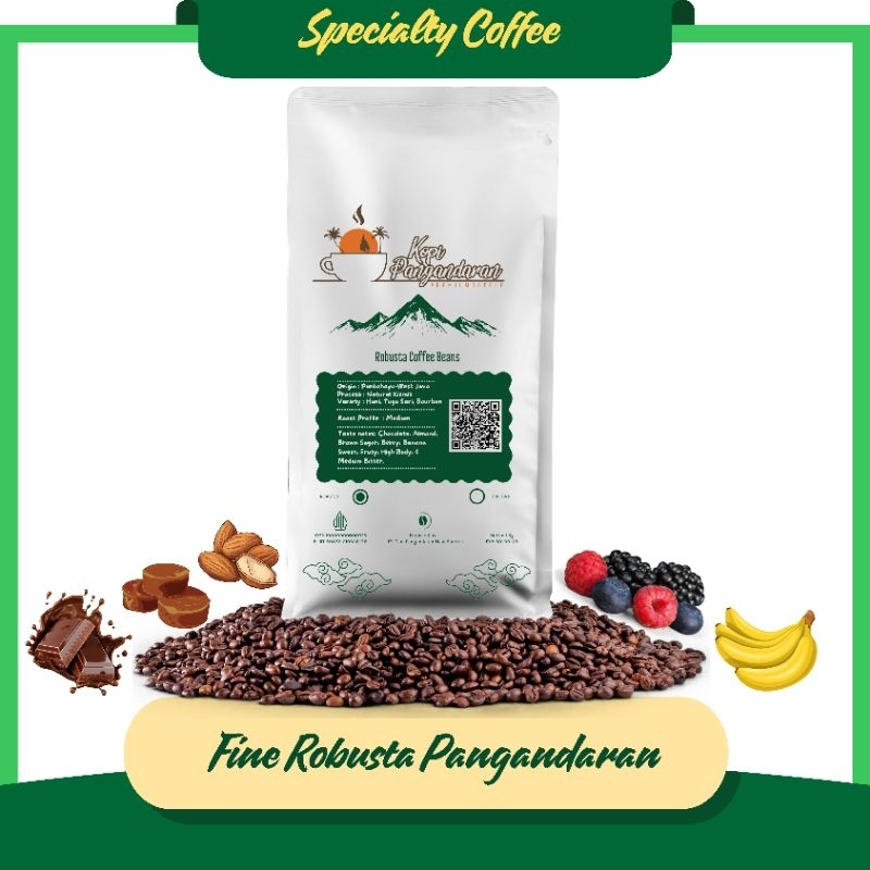 

Sunda Wangi - Biji Kopi Roasted Beans Robusta Pangandaran - Grade Fine - 1Kg