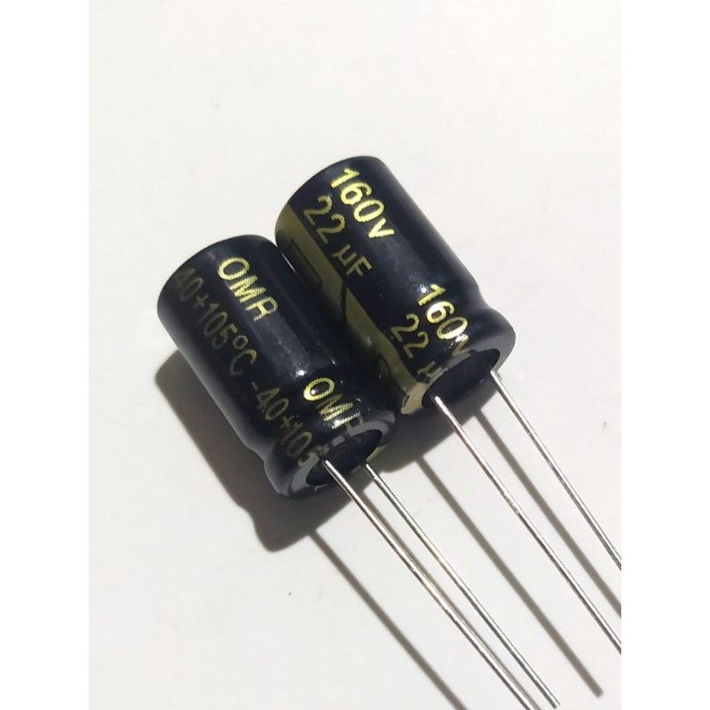 5 Pcs Capasitor Elco elko 22uf 160v merk OMR
