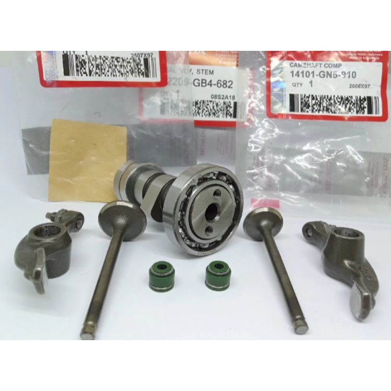 PAKET HEMAT NOKEN AS + PLATUK KLEP + KLEP + SIL KLEP GN5 GRAND , SUPRA , LEGENDA