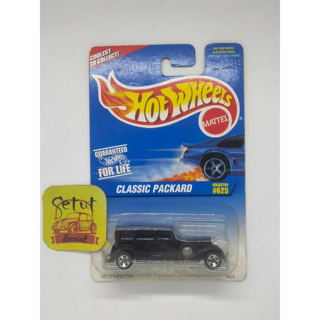Hot Wheels Classic Packard Hitam Black Blue Card Langka Mainan Mobil Diecast