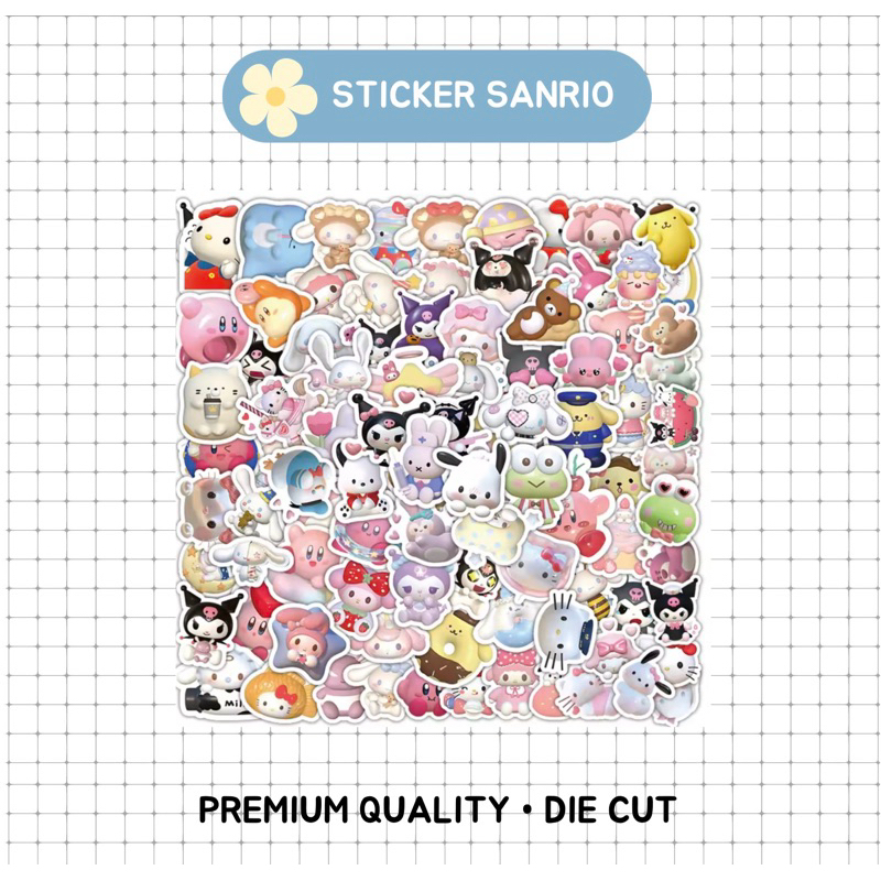 

50 PCS STICKER SANRIO PREMIUM ANTI AIR