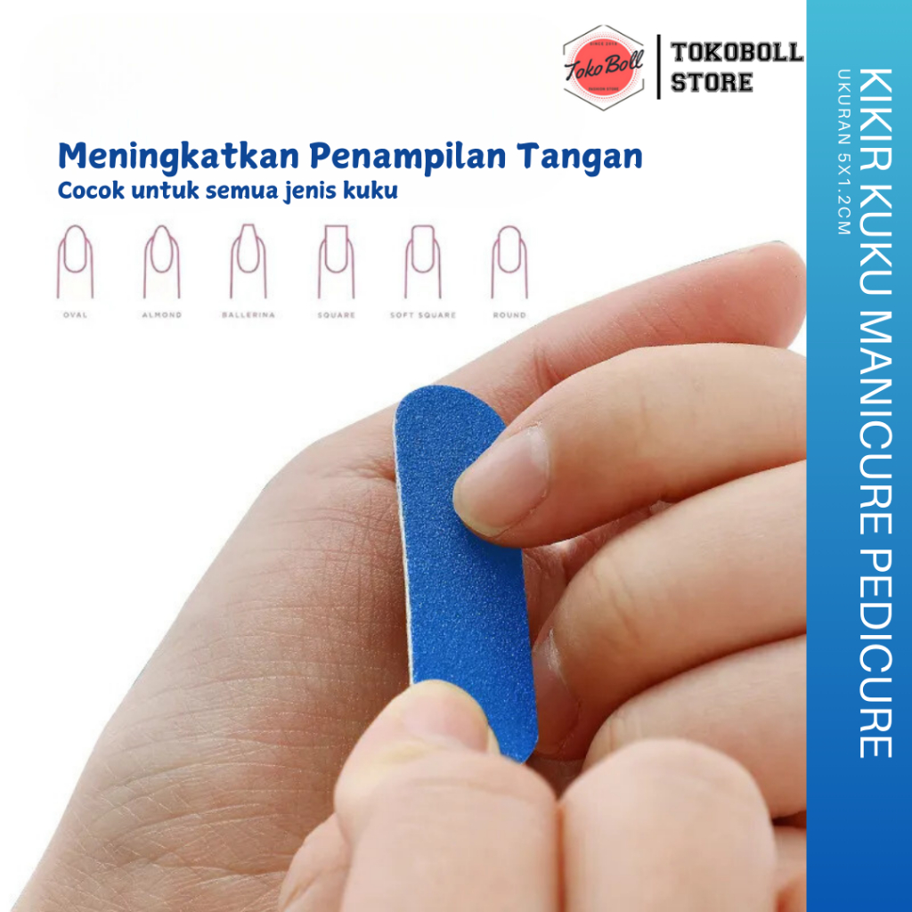 Kikir Amplas Penghalus Dan Mengkilap Kuku Dua Sisi Untuk Nail Art Pedicure & Manicure