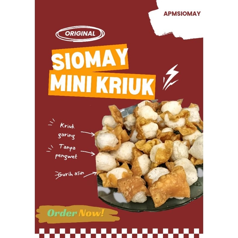 

siomay mini kering 1kg gurih kriuk/toping boci/toping seblak/murah