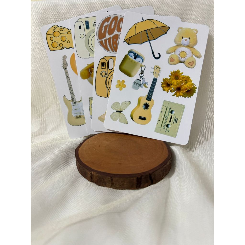 

READYSTOK Sticker vynil sheet tema kuning Aesthetic batch 1 / Sticker hiasan Dekorasi Scrapbook Journal/laptop/dinding/tumblr/buku murah/hadiah/buku journal