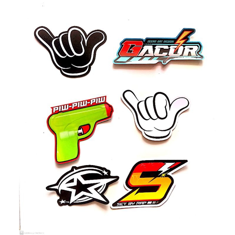 

paket 2 stiker isi 6 sesuai gambar