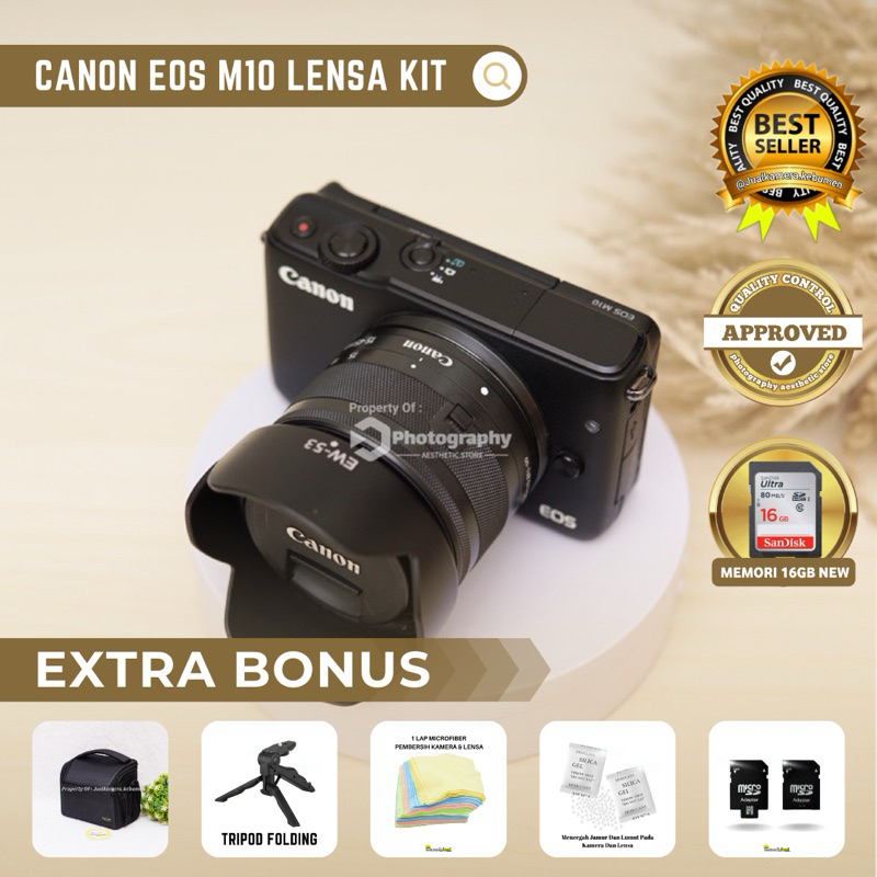 Kamera Canon M10 Kit Second Bekas Camera Mirrorless Normal Siap Pakai Bergaransi