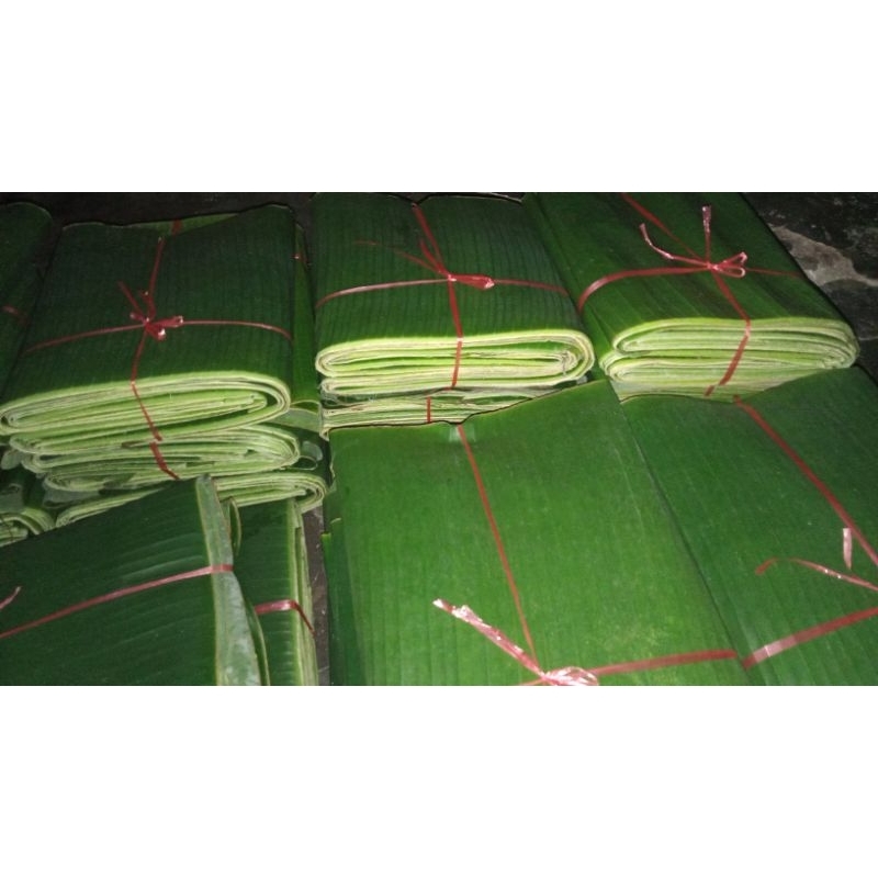 

daun pisang segar (kepok, batu, gedah)