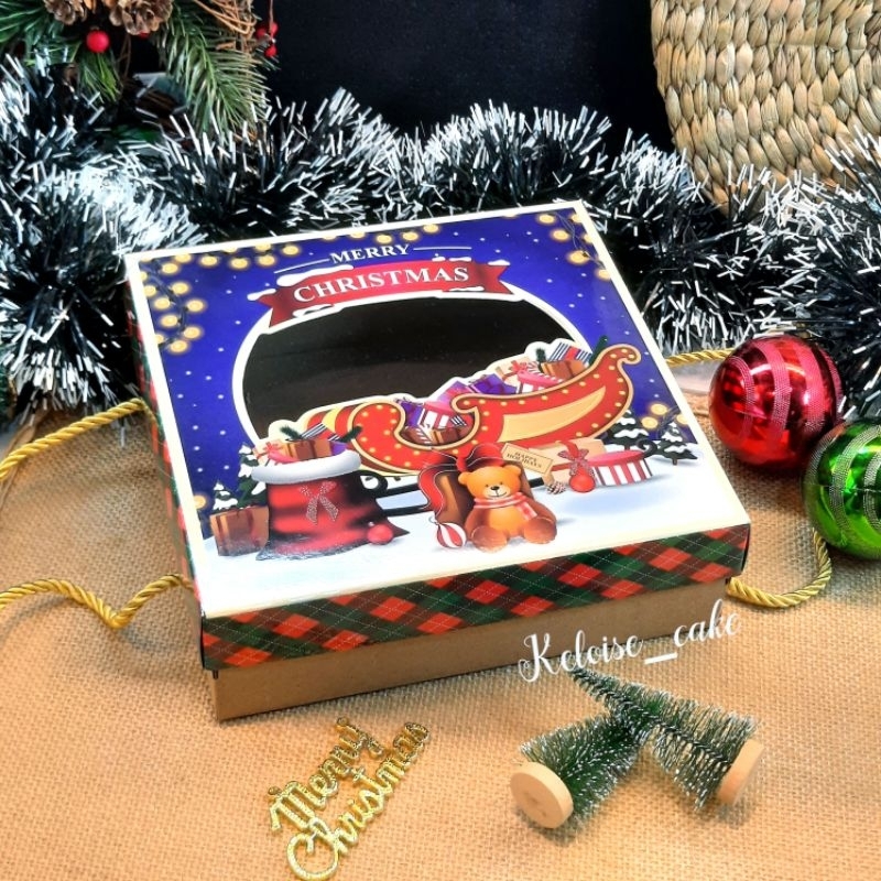 

( isi 5 box/ @9.000) BOX/DUS, KUE CHRISTMAS /NATAL 20 X 20 X 6