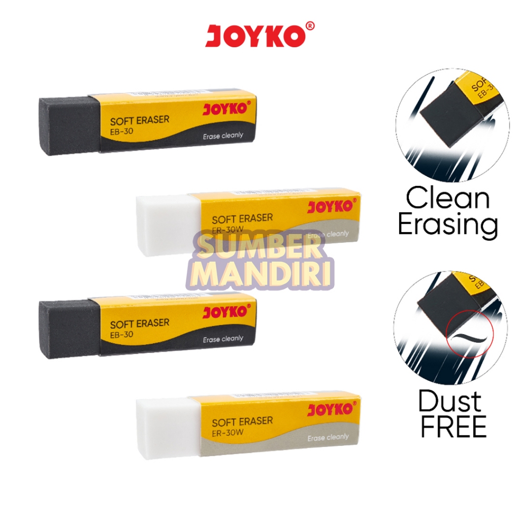 

Penghapus JOYKO Panjang EB-30 Hitam ER-30W Putih [1 PCS]