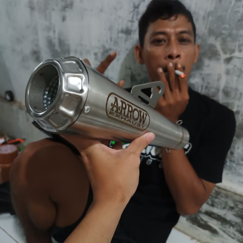 Arrow Stainless inlet 51mm - Exhaust Arrow - Canister Arrow Only