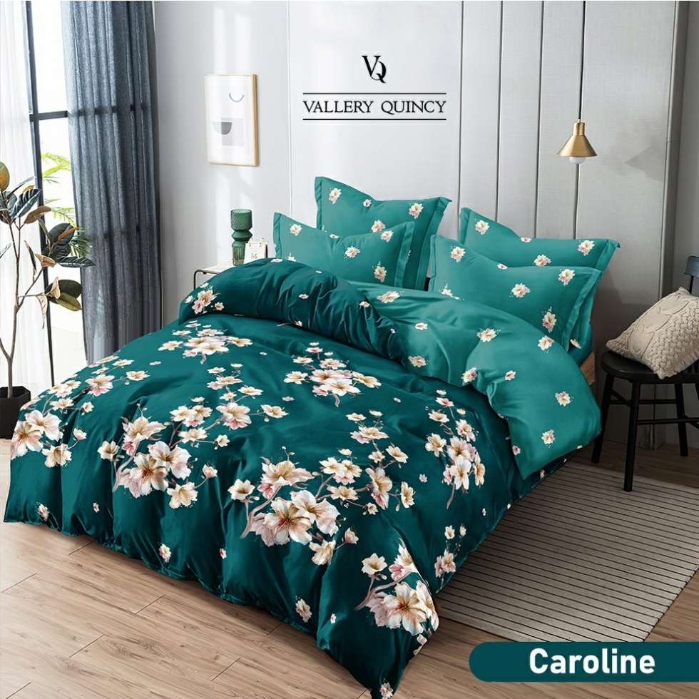 VALLERY-SET BEDCOVER VALLERY 160X200 T30 MOTIF CAROLINE