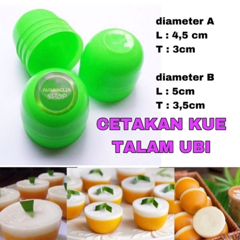 ARRL-12 PCS CETAKAN KUE TALAM MANGKOK KECIL BESAR PLASTIK CETAKAN KUE BUGIS CETAKAN KUE APEM