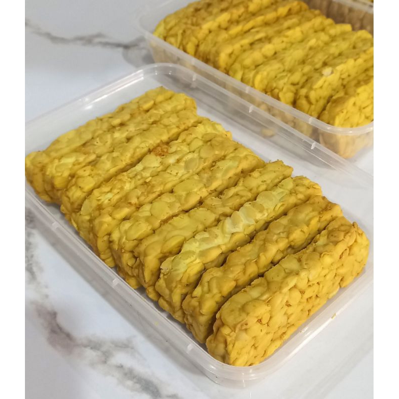 

Tempe ungkep bumbu kuning frozen instant siap goreng