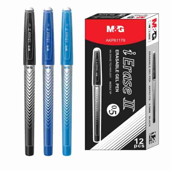 

M&G Pulpen Erasable Gel Pen 0.5 mm Bisa Dihapus Eraser II Pena Tinta Hitam & Biru