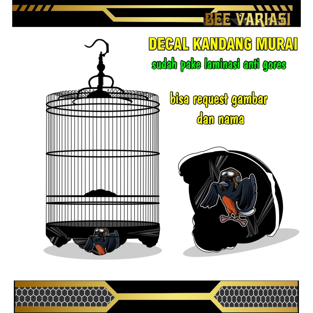 MURAI PILOT,stiker sangkar, sticker sangkar murai, tebok murai ,stiker tebok murai ,sangkar murai, d