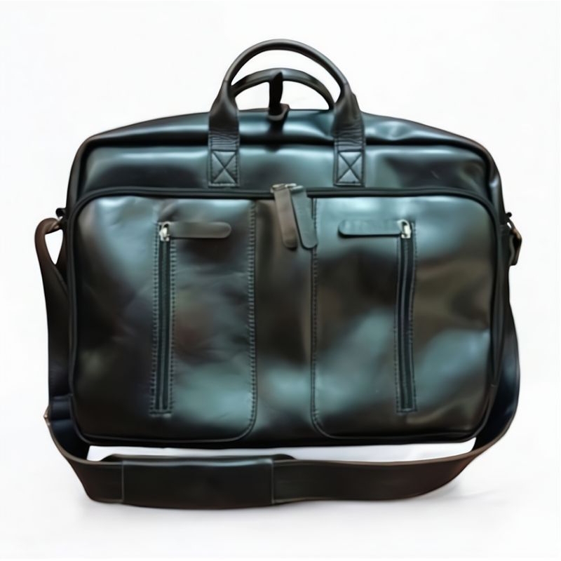 tas selempang laptop kulit sapi dengan ekstra tempat file TSB27