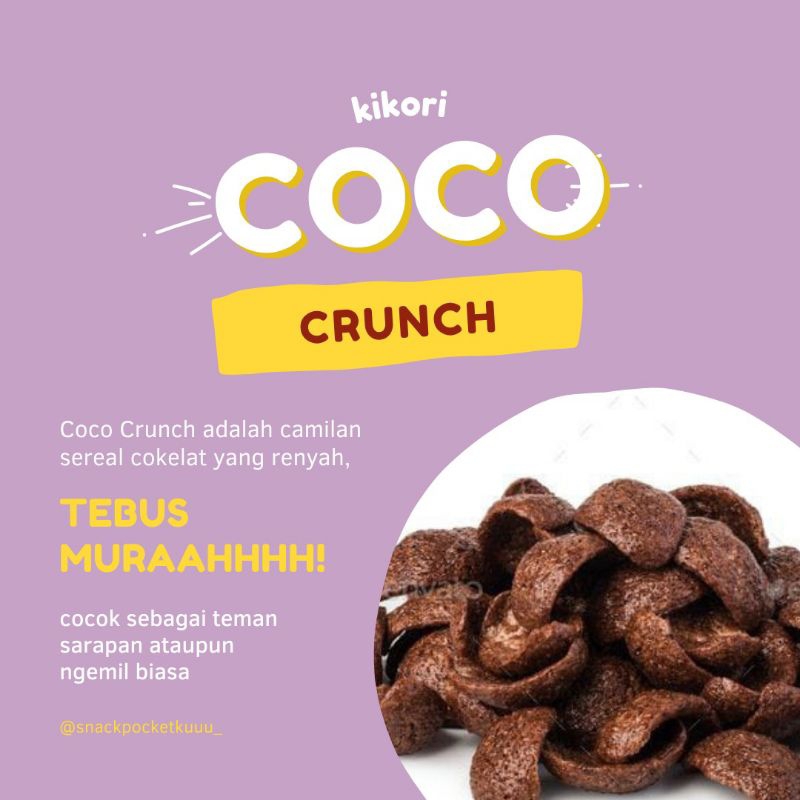 

COCO CRUNCH RASA COKLAT 250 GR-1KG (wajib baca deskripsi)