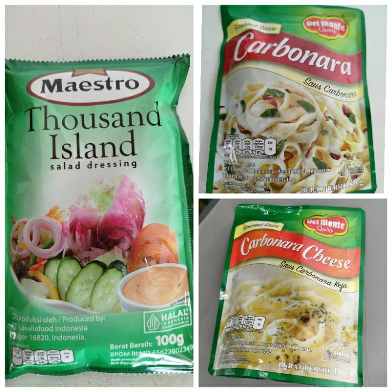 

Saus Pasta Carbonara - Cheese Delmonte / Thousand Island Maestro