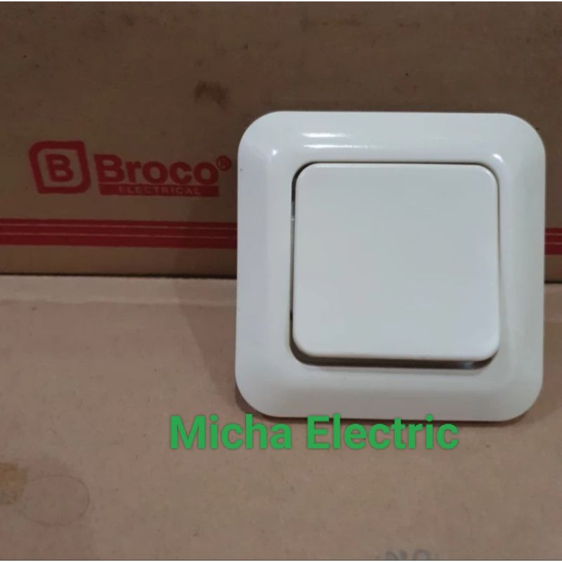 Broco Saklar Engkel Gracio Cream Inbow/ Saklar Tunggal Broco Gracio Inbow