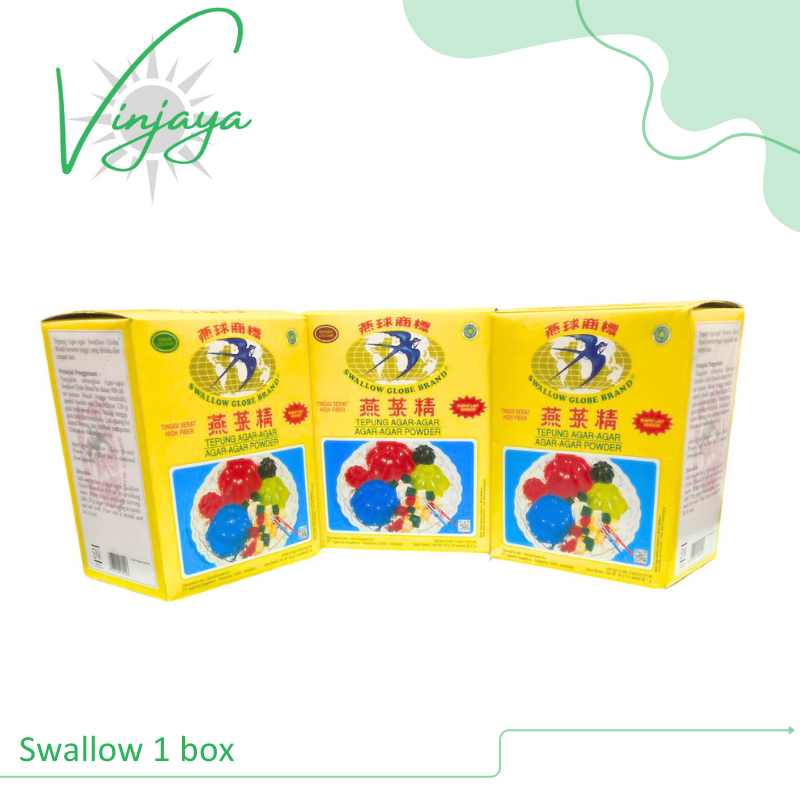 

Agar Agar Swallow 1 Box isi 12 Sachet merk globe brand macam rasa
