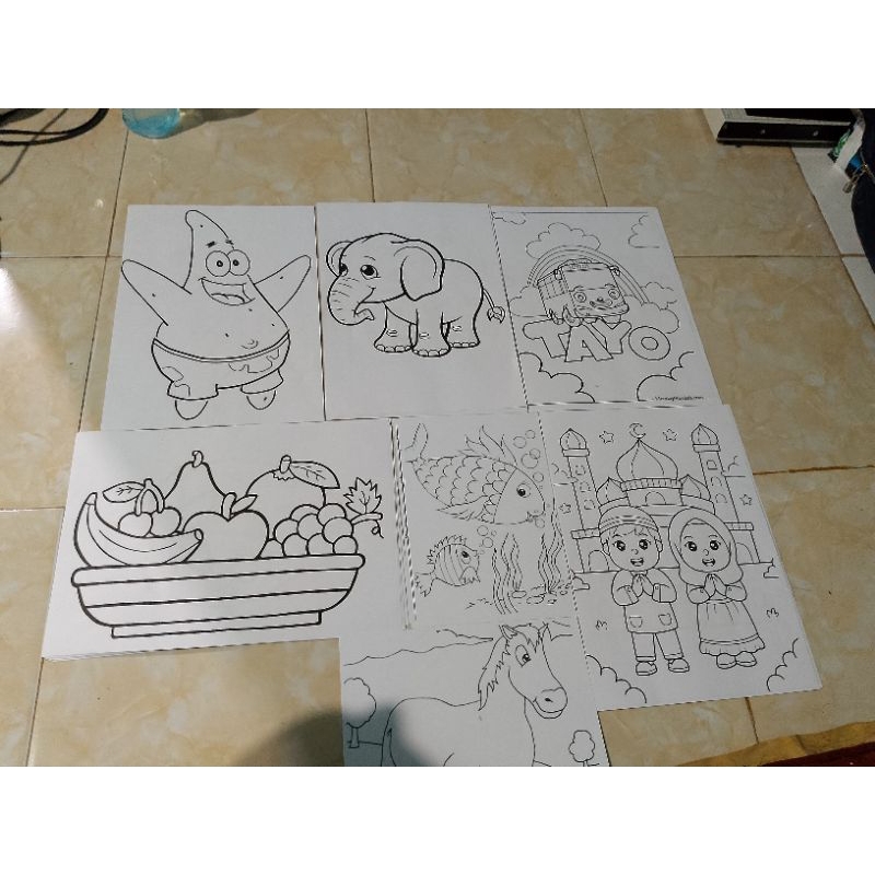 

Paket Gambar Mewarnai Gratis Pensil warna