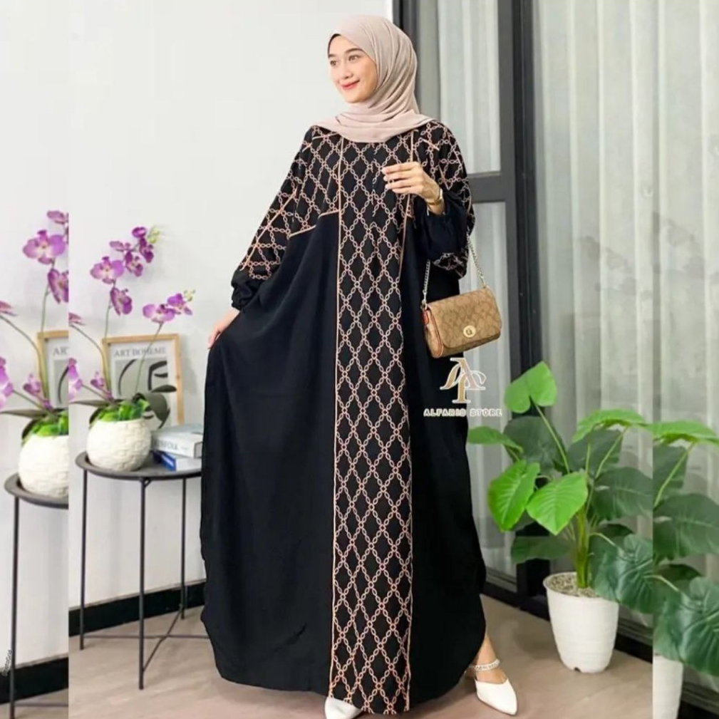 Kaftan Arafah by Daster Qu Kaftan Rayon Premium Busui Lengan Panjang Grosir Klamby Daster Kaftan