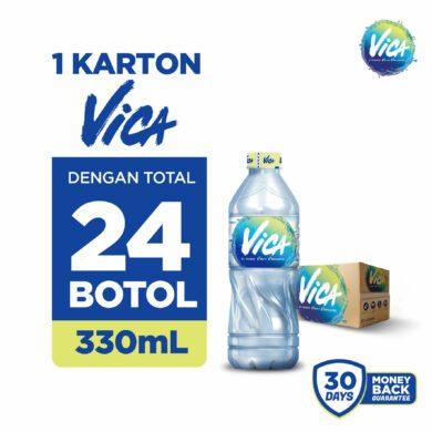 

Air Mineral Vica Botol Mini Pet - 330 ml Karton / Air Mineral ViCA 330mL isi 24 botol / Air Putih VICA 330 mL isi 24 botol