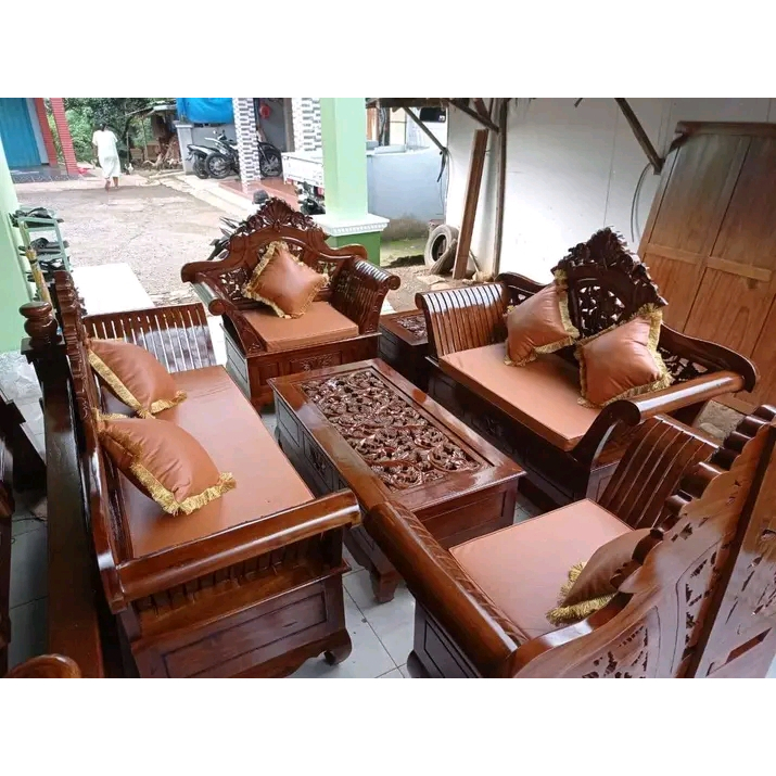 Kursi Tamu Jati Jepara/Kursi ruang tamu jati/Kursi tamu set jatij