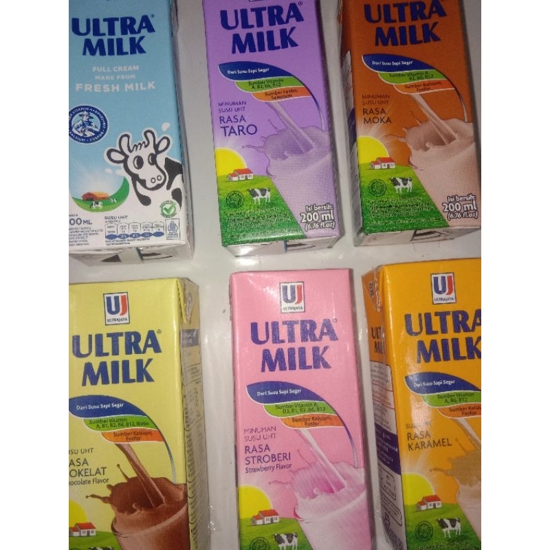 

Ultra Milk All Variant 200ml Susu Ultra UHT 200ml